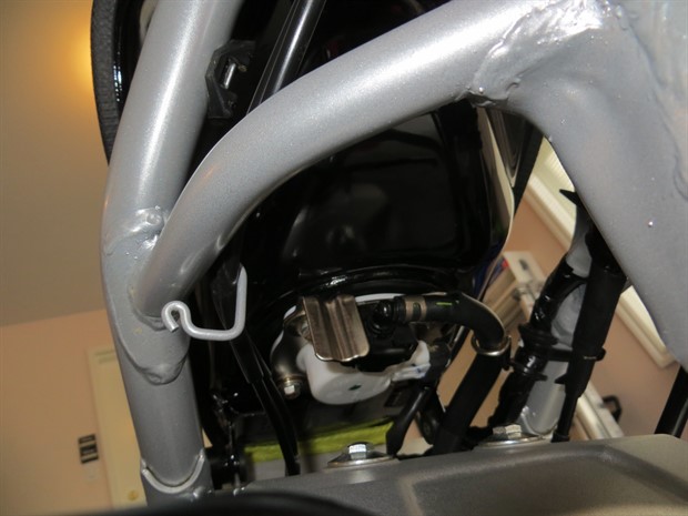 Underside of fuel tank