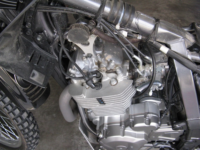 Fuel tank removed