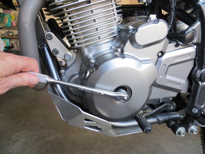 Rotating the crankshaft counter-clockwise