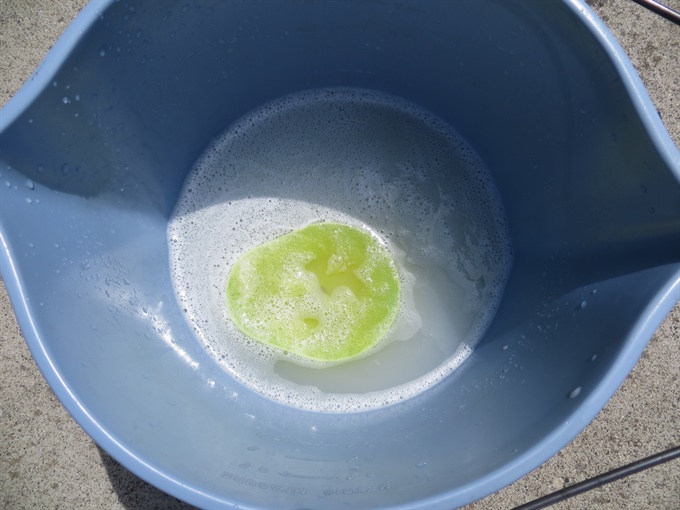 KLX140L - cleaning the air filter in soap and water