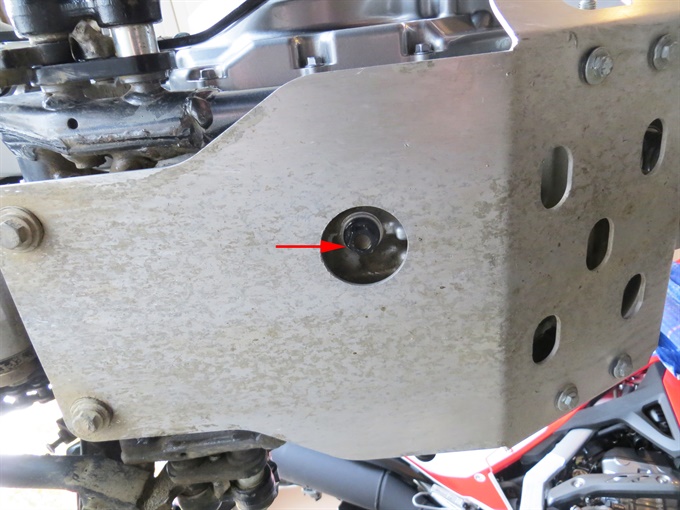 After-market magnetic oil drain plug used in my DR650SE