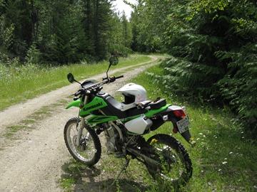 2009 Kawasaki KLX250S, Silver Hills, N of Lumby BC.