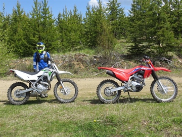 2026 KLX230R S and 2022 CRF250F